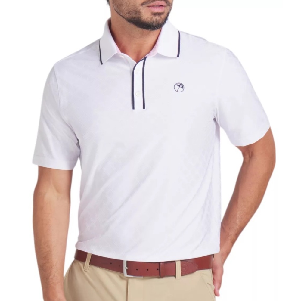 PUMA x Arnold Palmer Men’s White Golf Polo Shirt Size L MATTR Stretch